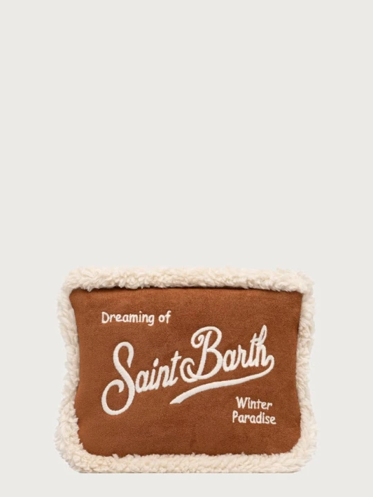 Zdjęcie produktu MC2 Saint Barth kosmetyczka damska z imitacji zamszu brązowy