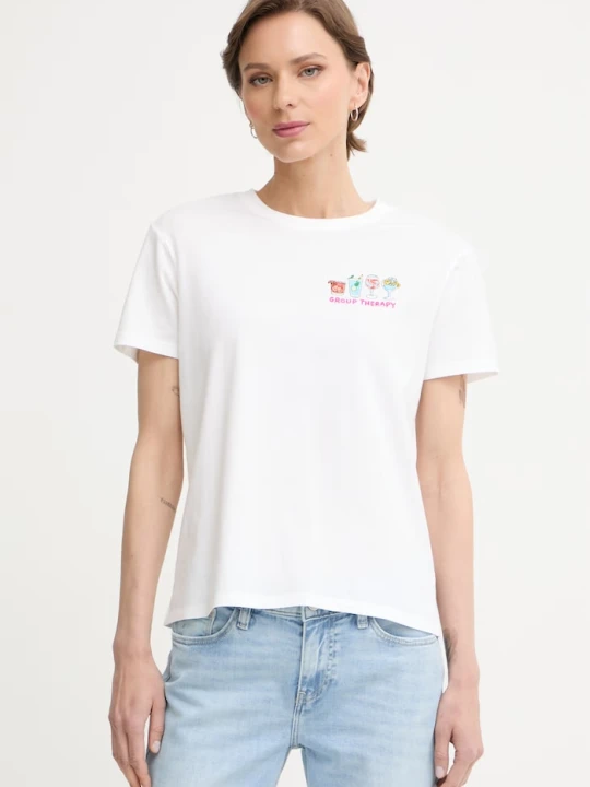 Zdjęcie produktu MC2 Saint Barth T-shirt damski bawełniany biały