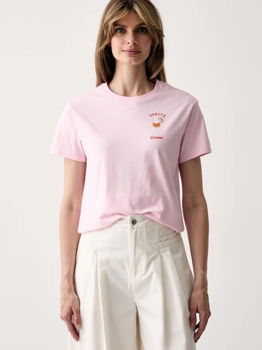 Zdjęcie produktu MC2 Saint Barth T-shirt damski bawełniany różowy