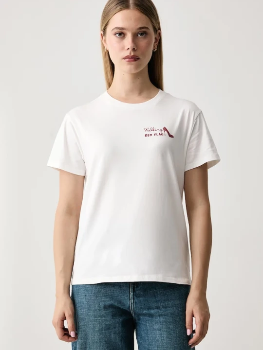 Zdjęcie produktu MC2 Saint Barth T-shirt damski bawełniany biały