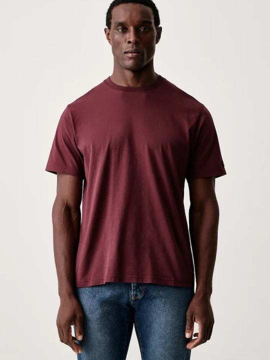 Zdjęcie produktu MC2 Saint Barth T-shirt męski bawełniany bordowy