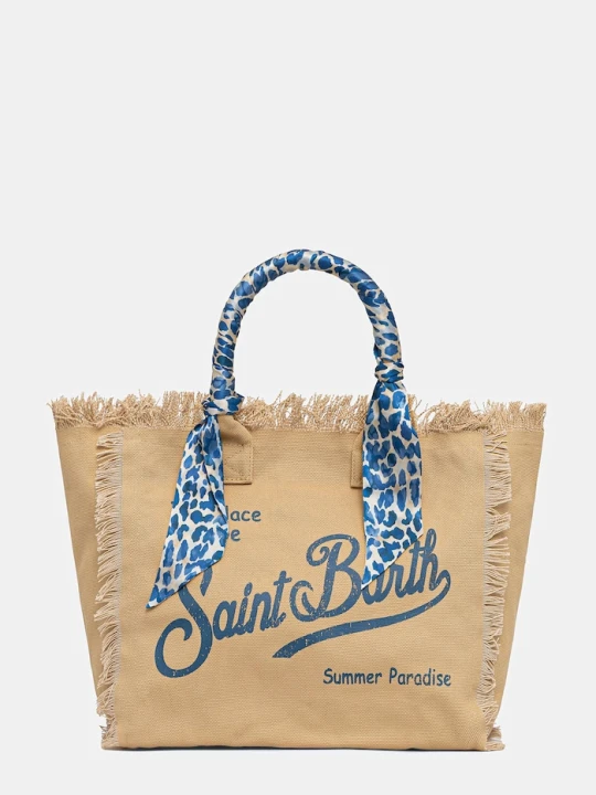 Zdjęcie produktu MC2 Saint Barth torebka shopper damska bawełniana beżowy