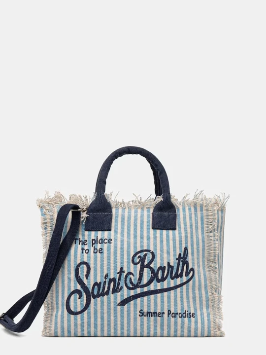 Zdjęcie produktu MC2 Saint Barth torebka tote damska bawełniana niebieski