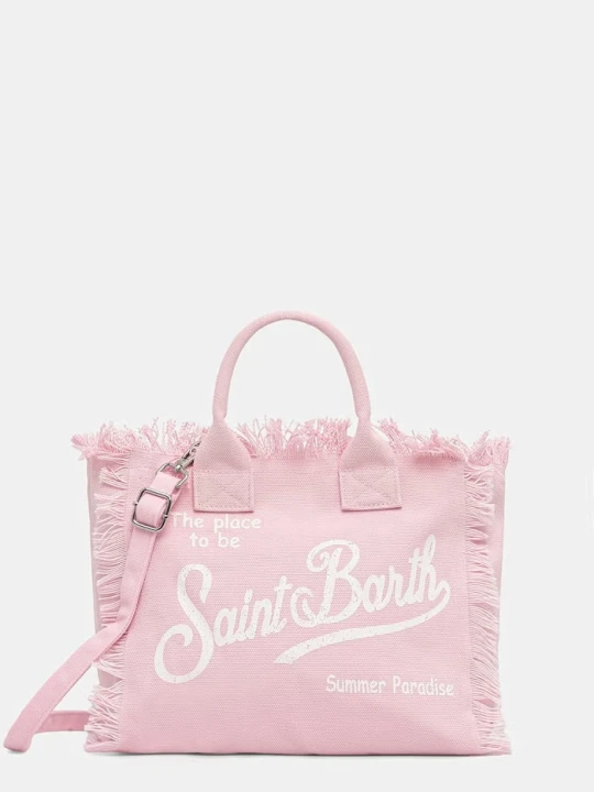Zdjęcie produktu MC2 Saint Barth torebka tote damska bawełniana różowy