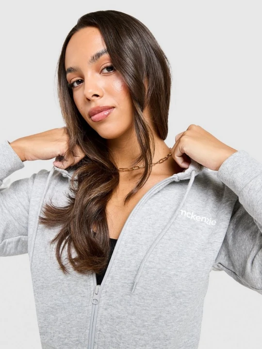Zdjęcie produktu Mckenzie Bluza Rozpinana Z Kapturem Crop Logo szary