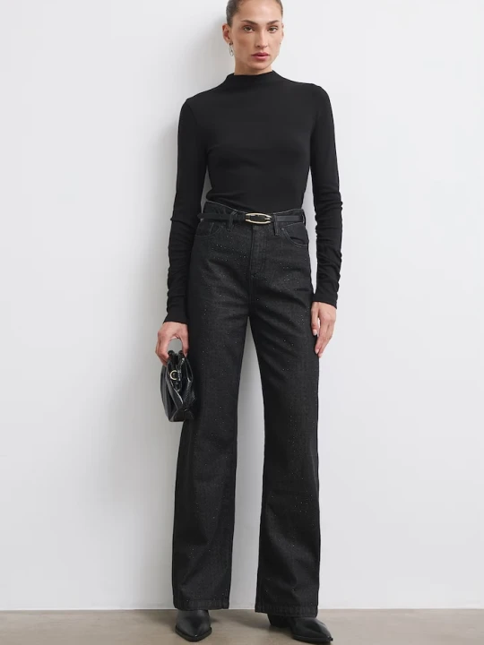 Zdjęcie produktu Medicine jeansy wide leg damskie czarny
