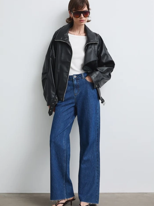 Zdjęcie produktu Medicine jeansy wide leg damskie granatowy