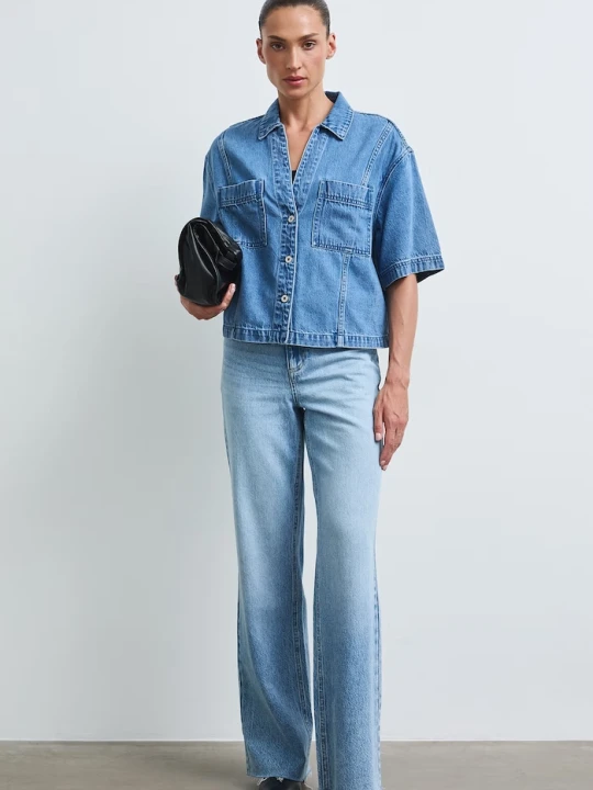 Zdjęcie produktu Medicine jeansy wide leg damskie niebieski