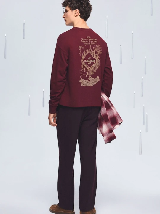Zdjęcie produktu Medicine longsleeve męski bawełniany bordowy