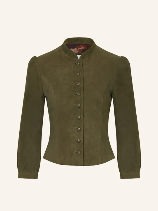 Zdjęcie produktu Meindl Kurtka Skórzana W Stylu Ludowym Daria Z Rękawami 3/4 gruen KHAKI