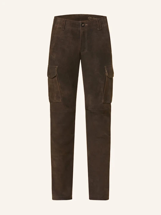 Zdjęcie produktu Meindl Spodnie Skórzane Island Trousers Slim Fit braun CIEMNOBRĄZOWY