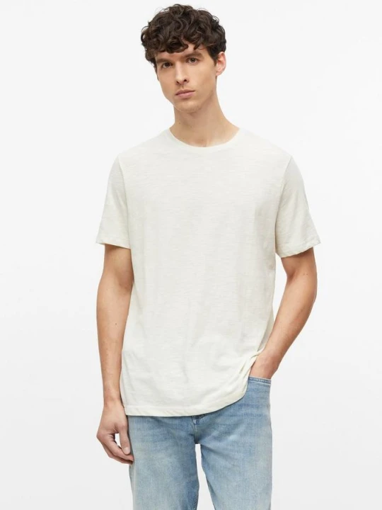 Zdjęcie produktu Melanżowy T-shirt z miękkiej mieszanki bawełny s.Oliver beżowy