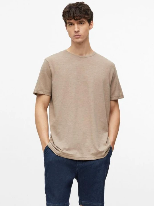 Zdjęcie produktu Melanżowy T-shirt z miękkiej mieszanki bawełny s.Oliver brązowy