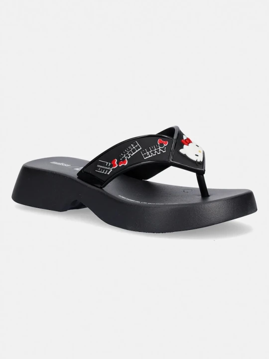 Zdjęcie produktu Melissa japonki MELISSA FLATFORM + HELLO KITTY AND czarny