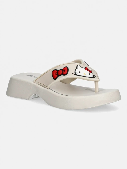 Zdjęcie produktu Melissa klapki MELISSA FLATFORM + HELLO KITTY AND beżowy