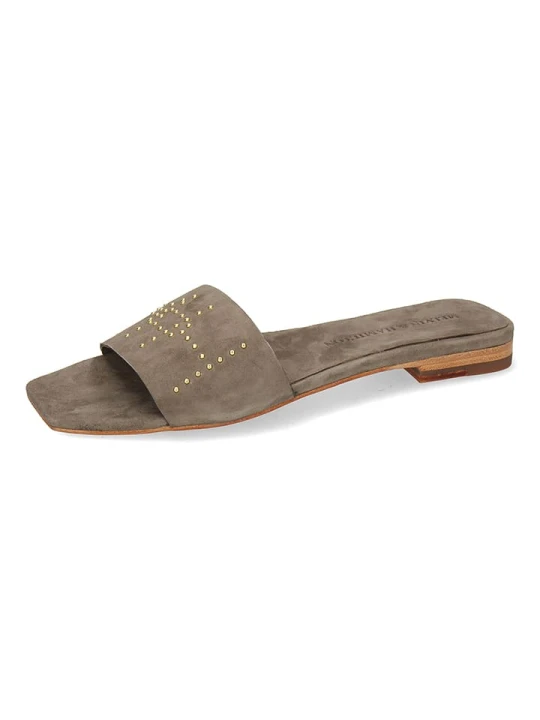 Zdjęcie produktu MELVIN & HAMILTON Skórzane klapki "Brooke 3" w kolorze khaki rozmiar: 40