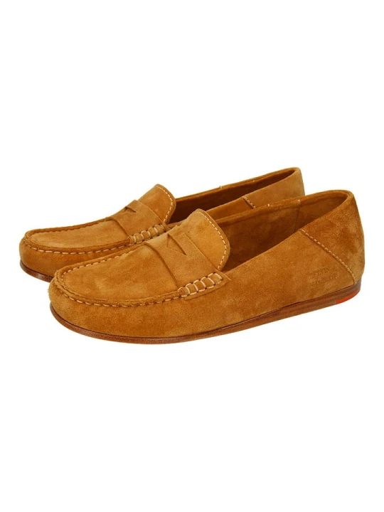 Zdjęcie produktu MELVIN & HAMILTON Skórzane slippersy "Thea" w kolorze jasnobrązowym rozmiar: 41