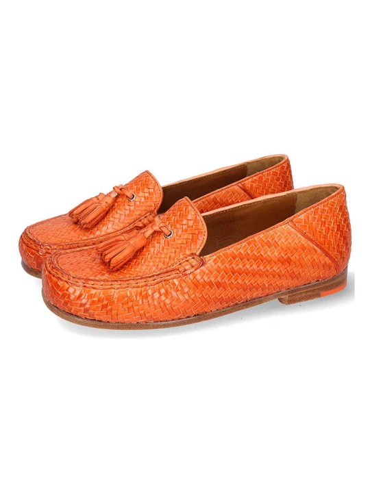 Zdjęcie produktu MELVIN & HAMILTON Skórzane slippersy "Thea" w kolorze pomarańczowym rozmiar: 39