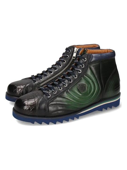 Zdjęcie produktu MELVIN & HAMILTON Skórzane sneakersy "Hadrian 8" w kolorze zielonym rozmiar: 44