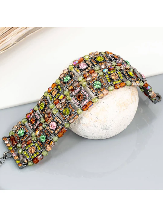 Zdjęcie produktu MENTHE À L'O Srebrna bransoletka z kryształami Swarovski rozmiar: onesize