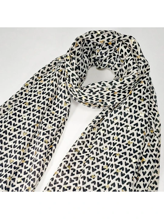 Zdjęcie produktu MENTHE À L'O Szal w kolorze czarno-kremowym - 170 x 85 cm rozmiar: onesize