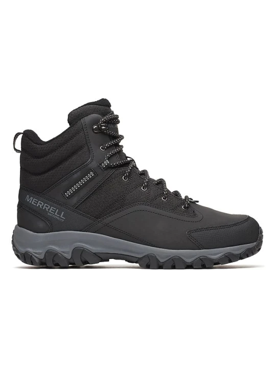 Zdjęcie produktu Merrell Skórzane botki turystyczne "Thermo Akita Mid" w kolorze czarnym rozmiar: 46