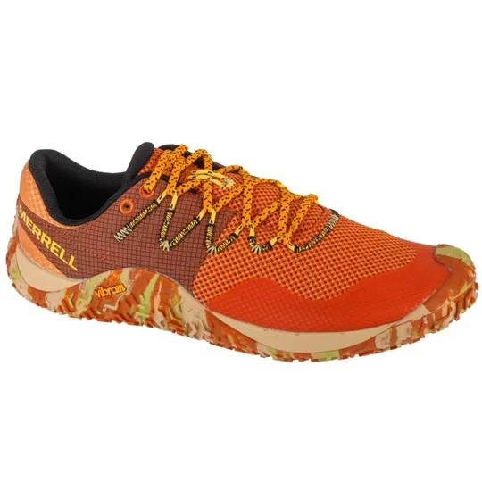 Zdjęcie produktu Merrell Trail Glove 7 J068443, Męskie, Pomarańczowe, buty do biegania, przewiewna siateczka, rozmiar: 41