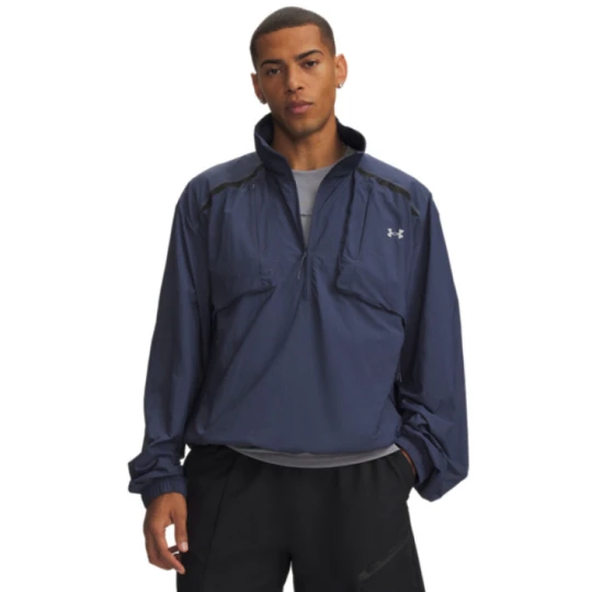 Zdjęcie produktu Męska bluza casual bez kaptura Under Armour UA Unsopabble WVN HZ Solid - denim