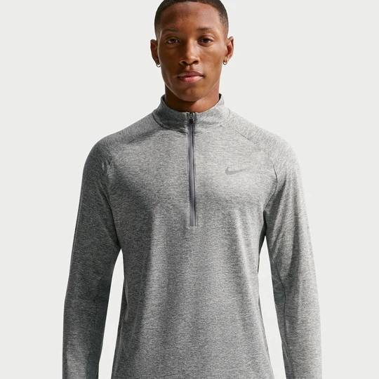 Zdjęcie produktu Męska koszulka do biegania z zamkiem 1 / 2 Dri-FIT Nike Stride - Szary