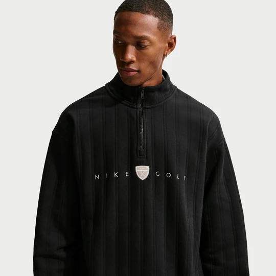 Zdjęcie produktu Męska bluza do golfa o kroju oversize z zamkiem 1/2 Nike Fairway Fresh Therma-FIT - Czerń