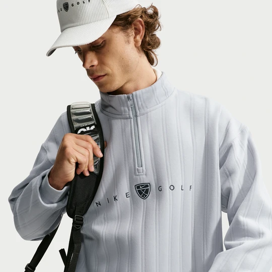 Zdjęcie produktu Męska bluza do golfa o kroju oversize z zamkiem 1/2 Nike Fairway Fresh Therma-FIT - Szary
