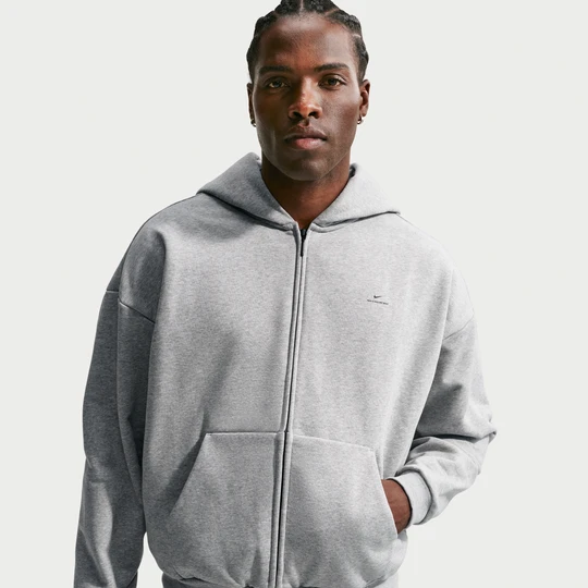 Zdjęcie produktu Męska bluza do koszykówki z kapturem i zamkiem na całej długości Therma-FIT Nike Standard Issue - Szary