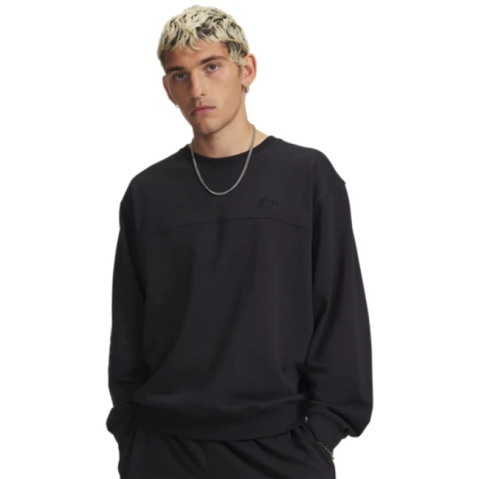 Zdjęcie produktu Męska bluza dresowa nierozpinana bez kaptura Under Armour UA Rival LW Crew - czarna