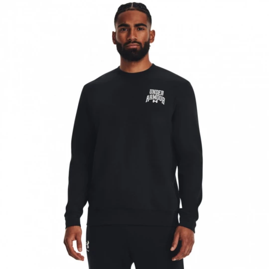 Zdjęcie produktu Męska bluza dresowa nierozpinana bez kaptura Under Armour UA Rival Terry Graphic Crew - czarna