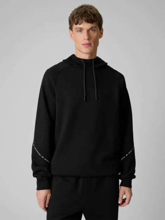 Zdjęcie produktu Męska bluza dresowa nierozpinana z kapturem 4F 4FWSS26TSWSM2238 - czarna