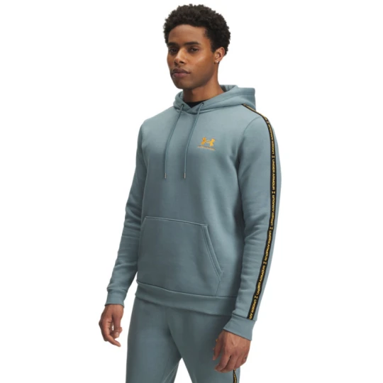 Zdjęcie produktu Męska bluza dresowa nierozpinana z kapturem Under Armour UA Icon Fleece Hd Taping - niebieska