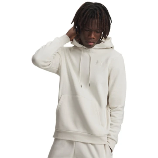 Zdjęcie produktu Męska bluza dresowa nierozpinana z kapturem Under Armour UA Icon Fleece Hoodie - biała