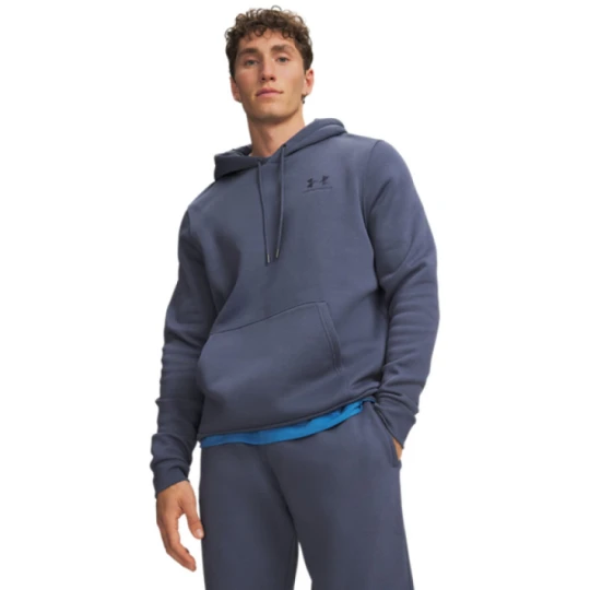 Zdjęcie produktu Męska bluza dresowa nierozpinana z kapturem Under Armour UA Icon Fleece Hoodie - denim