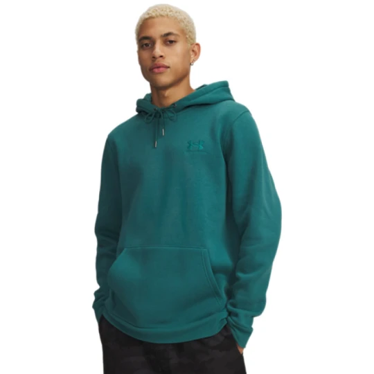 Zdjęcie produktu Męska bluza dresowa nierozpinana z kapturem Under Armour UA Icon Fleece Hoodie - zielona