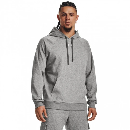 Zdjęcie produktu Męska bluza dresowa nierozpinana z kapturem Under Armour UA Rival Fleece Hoodie - szara