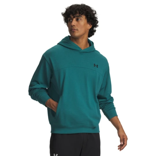 Zdjęcie produktu Męska bluza dresowa nierozpinana z kapturem Under Armour UA Rival Lightweight - zielona