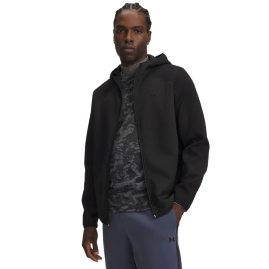 Zdjęcie produktu Męska bluza dresowa rozpinana Under Armour UA Unstoppable Flc Txtrd FZ - czarna