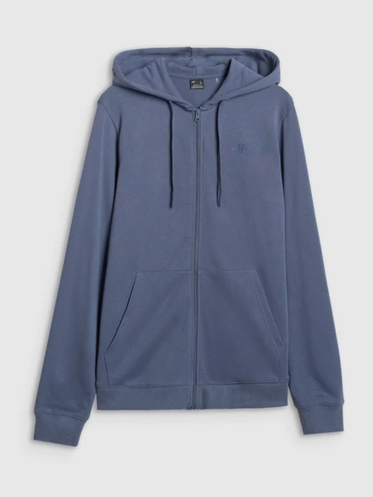 Zdjęcie produktu Męska bluza dresowa rozpinana z kapturem 4F 4FWMM00TSWSM1768 - granatowa