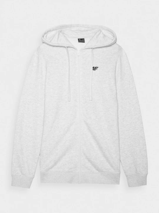 Zdjęcie produktu Męska bluza dresowa rozpinana z kapturem 4F 4FWMM00TSWSM1768 - szara
