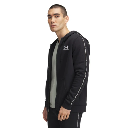 Zdjęcie produktu Meska bluza dresowa rozpinana z kapturem Under Armour UA Icon Fleece FZ Taping - czarna