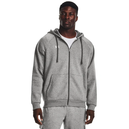 Zdjęcie produktu Męska bluza dresowa rozpinana z kapturem Under Armour UA Rival Fleece FZ Hoodie - szara