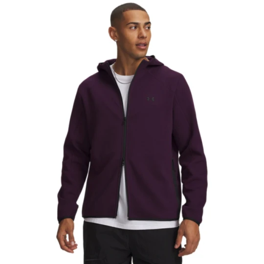 Zdjęcie produktu Męska bluza dresowa rozpinana z kapturem Under Armour UA Unstoppable Flc FZ - fioletowa