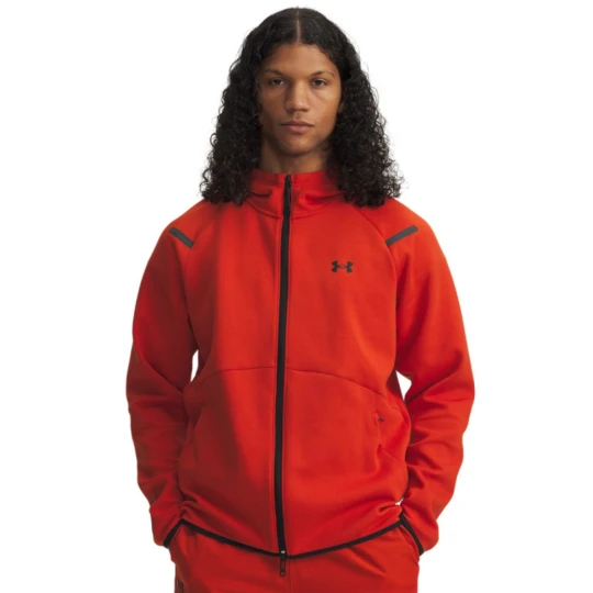 Zdjęcie produktu Męska bluza dresowa rozpinana z kapturem Under Armour UA Unstoppable Flc Fz Hd Eu - pomarańczowa
