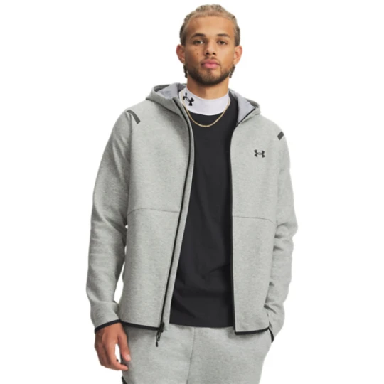 Zdjęcie produktu Męska bluza dresowa rozpinana z kapturem Under Armour UA Unstoppable Fleece Full-Zip - szara