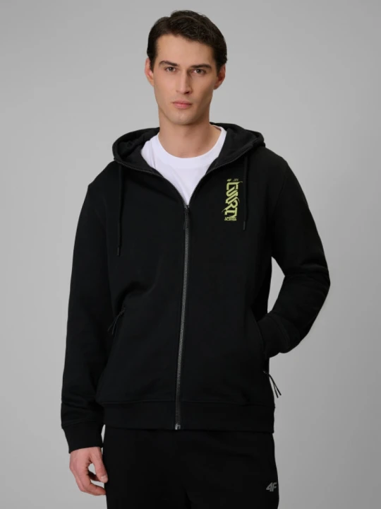 Zdjęcie produktu Męska bluza dresowa z kapturem 4F 4FRSS26TSWSM2879 - czarna